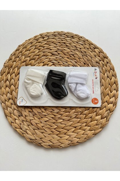 Newborn Cotton 3-piece Baby Booties Socks Set - Gift