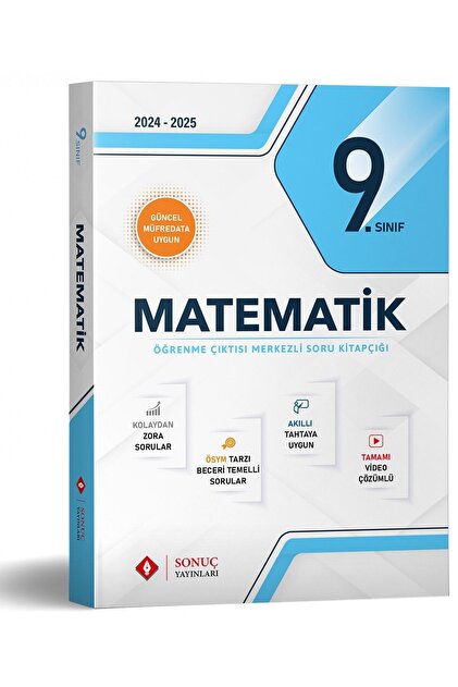 Sonuç Yayınları 9.Sınıf Matematik Seti 2024 2025 müfredat - Fiyatı