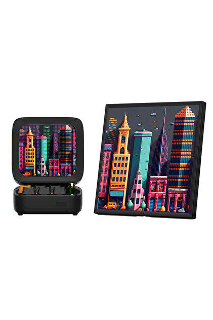 Divoom Ditoo Pro Siyah Bluetooth Hoparlör ve Pixoo-64 Led Ekran