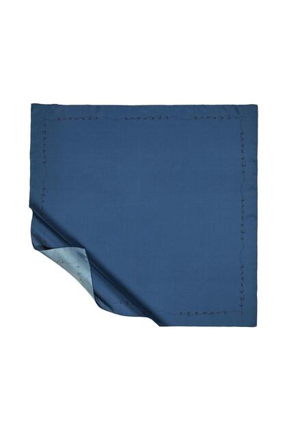 Twill İpek Eşarp - Signature - Okyanus Mavi