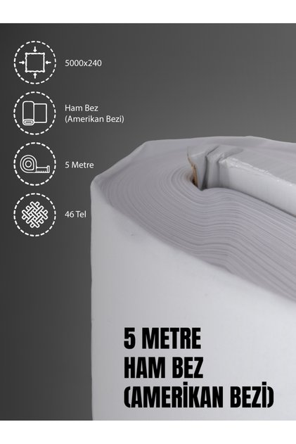 100% Cotton 46 Strands American Cloth Raw Cloth Punch Fabric - White 500X240 cm