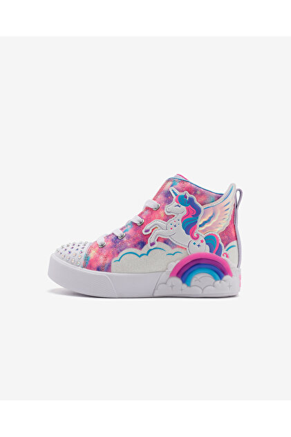 Skechers TWİNKLE MAGİC Küçük Kız Çocuk Pembe Işıklı Spor Ayakkabı