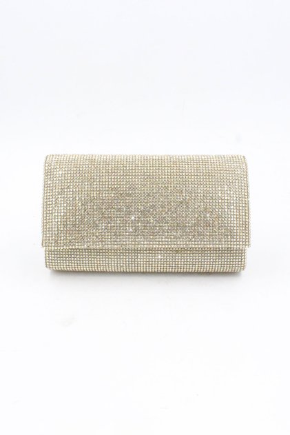 064 450 Gold Crystal Stone Evening Clutch - Evening Bag