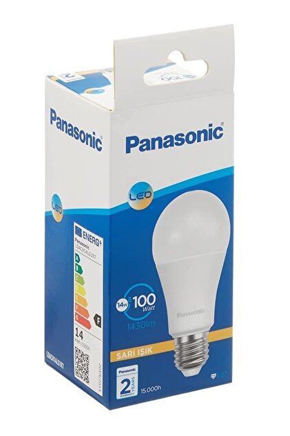 Panasonic LED Lamba 14W-100W E27 1430 Lümen Sarı Işık 5 Adet