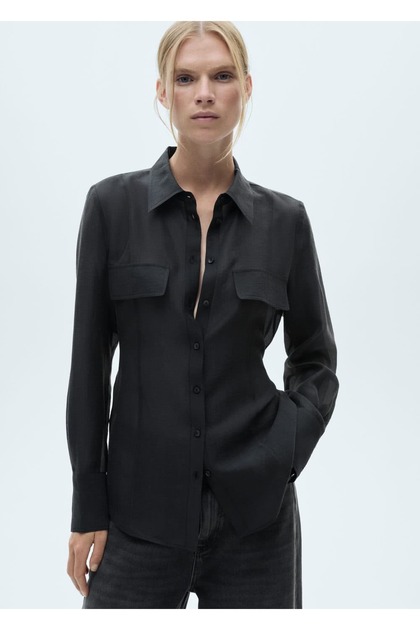 Lyocell belted shirt
