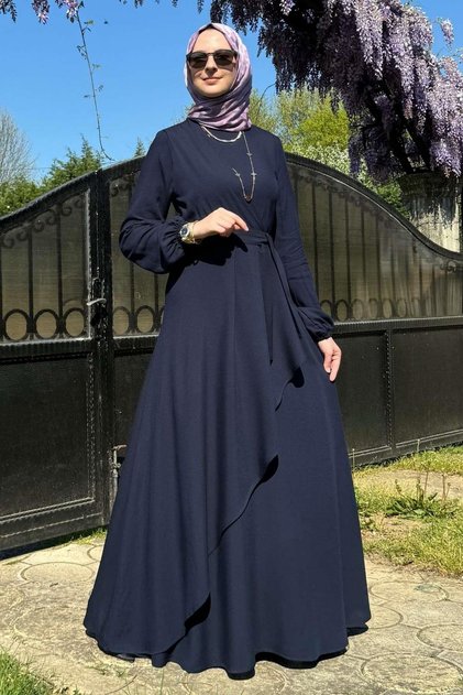 Dilek فستان أزرق كحلي