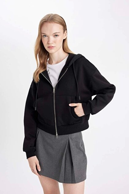Defacto Z7069 Coool Kapüşonlu Fermuarlı Sweatshirt - Fiyatı, Yorumları