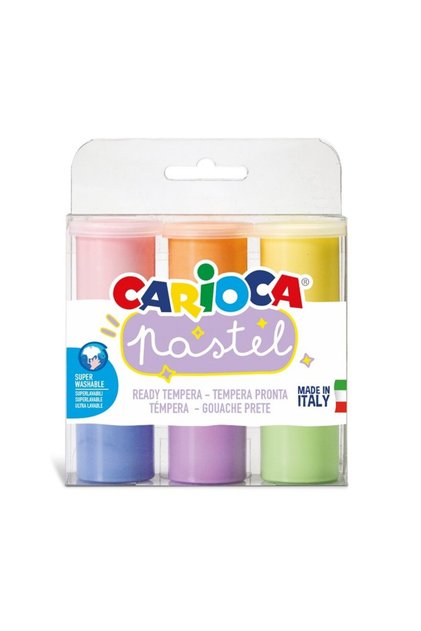 Tempera Sulu Boya Süper Yıkanabilir 6x25 Ml Pastel Renk 6lı