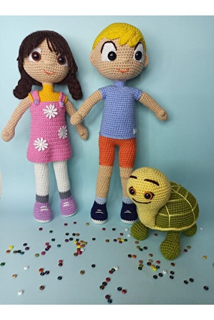 S&k Collection Niloya, Mete Bebek Ve Tospik 3 Lü Set Amigurumi
