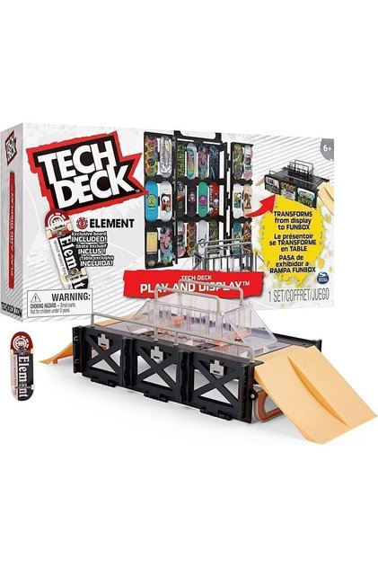 Play and Display Transforming Ramp Set Tech Deck Skate Parmak Kay Kay +1 Exclusive