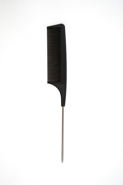 Luxury Black Metal Tip Crepe Comb