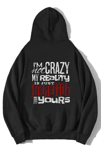 BRZ COLLECTION Oversize Unisex I'm Not Crazy Hoodie - Fiyatı