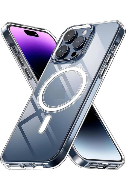 [Magsafe] iPhone 13 Pro Max Uyumlu Magsafe Wireless Kılıf Darbe Emici Şeffaf Silikon Kılıf
