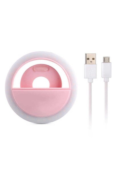 Youtuber LED Selfie LED Işıklı Telefon Tutucu Makyaj Işığı Ring Light USB Girişli /
