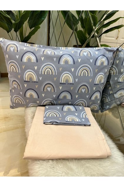 100% Cotton Single Non-Elastic Sheet and Pillow Set
