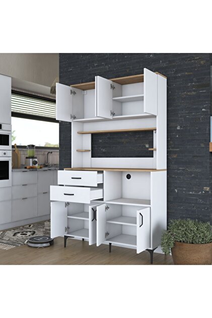 Rani Mobilya Rani JE179 Çok Amaçlı Dolap 8 Kapaklı 2 Çekmeceli