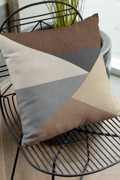 43x43cm Stain Resistant Premium Thai Feather Fabric Double Sided Throw Pillow Geometric Pillowcase Krl391