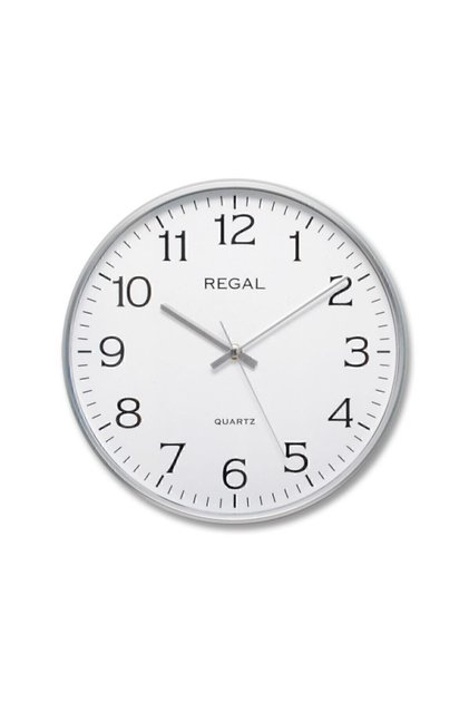 İnce Çerçeve Duvar Saati Silver 30 cm