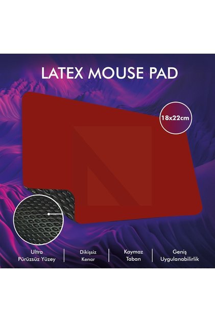 MP05 - Mousepad mic pentru jocuri, roșu, 22x18 | Bază anti-alunecare, Gamepad pentru jucători, Acasă, Birou, Jocuri