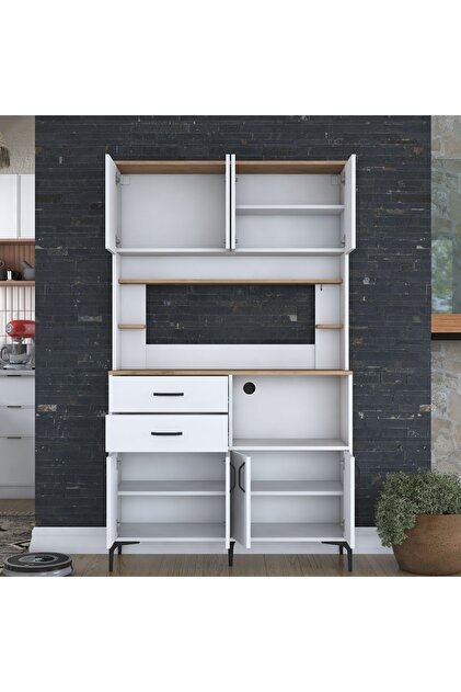 Rani Mobilya Rani JE179 Çok Amaçlı Dolap 8 Kapaklı 2 Çekmeceli