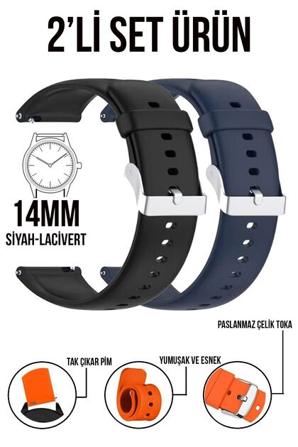 14mm Fossil-Welder-Casio-Seiko-Omega-Armani Watch Compatible Silicone Watch Band Strap A7214Mm