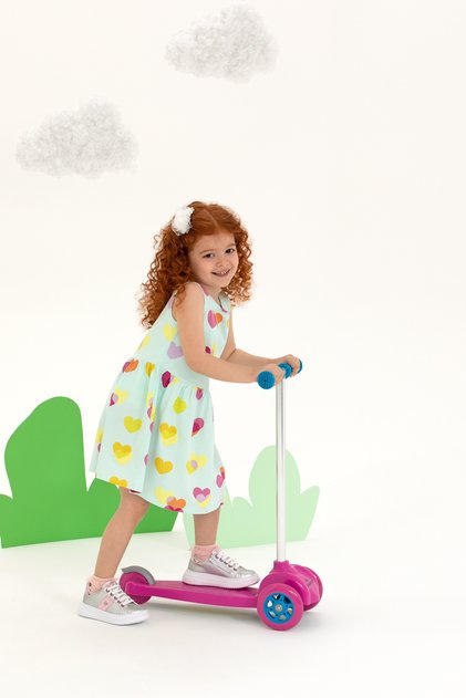 Girl's Water Green Sleeveless Knitted Dress 50266731 -Vr083