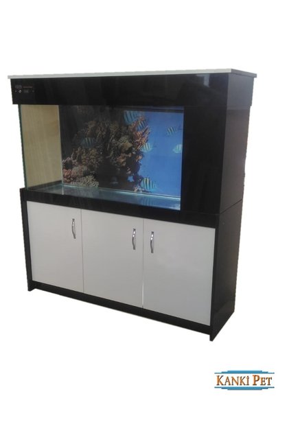 Akvaryum Mobilyalı Yandan sumplı kumandalı Led Aydınlatmalı 135 Cm