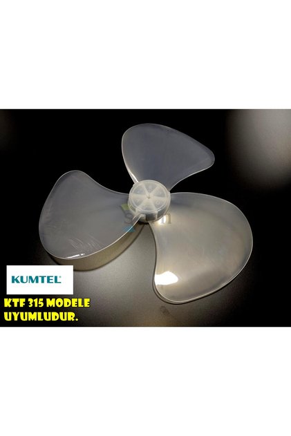 Kumtel KTF 285 Modele Uyumlu Vantilatör Pervanesi 3 kanat 16inç 36cm Yumuşak Esnek (3 kanat 16inç 36cm)