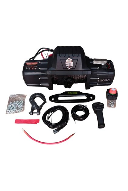 Hunter Vinç 12000 LB Sentetik Halat 4x4 Offroad 12V