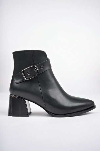 Raison Guaranteed Belt Detailed Zippered Pointed Toe Casual Women's Boots