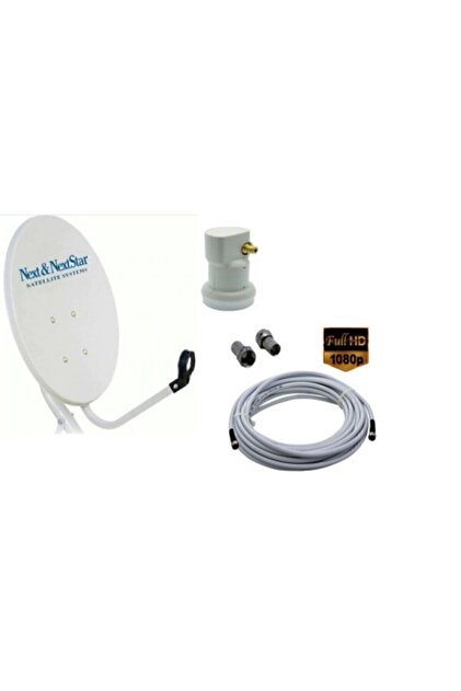 70cm Çanak Anten Set Çanak Anten - Tekli Lnb, 10 Metre Kablo