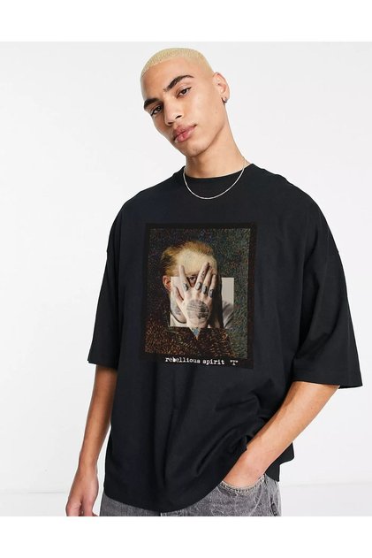 Unisex Rebellious Spirit I Oversize T-shirt Black