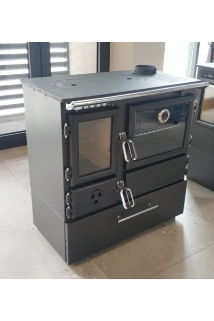 214ç Gurme Tuğlalı Kuzine Soba Fırınlı