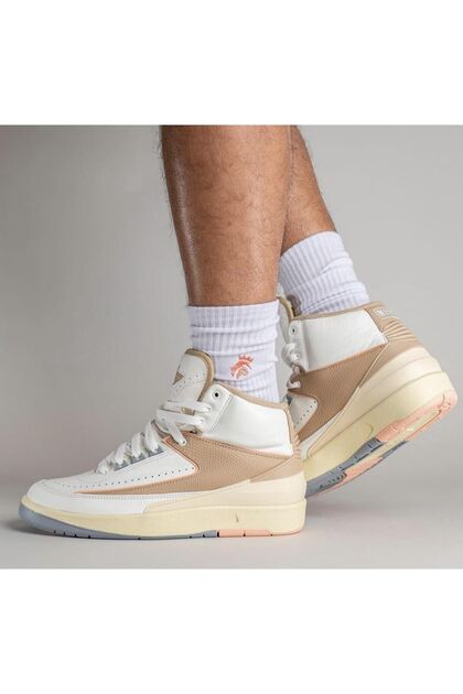 Nike Air Jordan 2 Retro Chicago Leather Unisex Sneaker Hakiki Deri