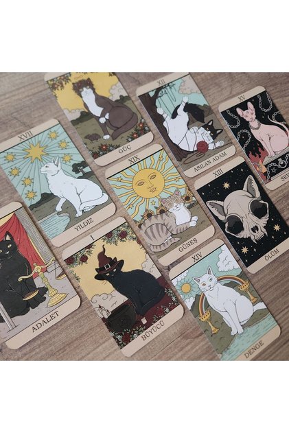 Vintage Kedi Tarot Destesi