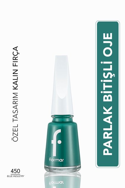 Klasik Parlak Bitişli Yüksek Pigmentli Oje - Nail Enamel -450 Blue Industry New- 8682536036122