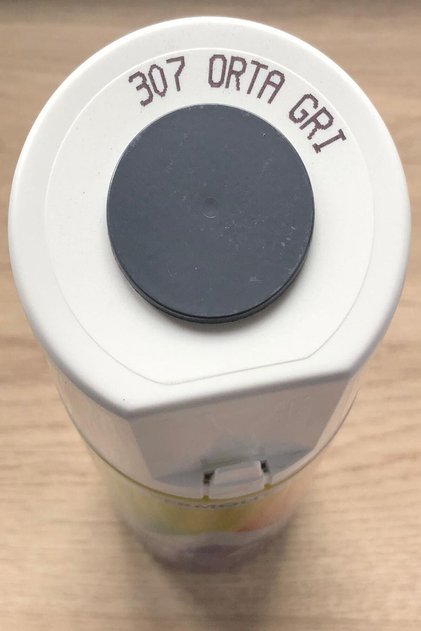 Orta Gri 307 Alüminyum-ahşap-plastik-demir-metal-sprey Boyama 400 ml