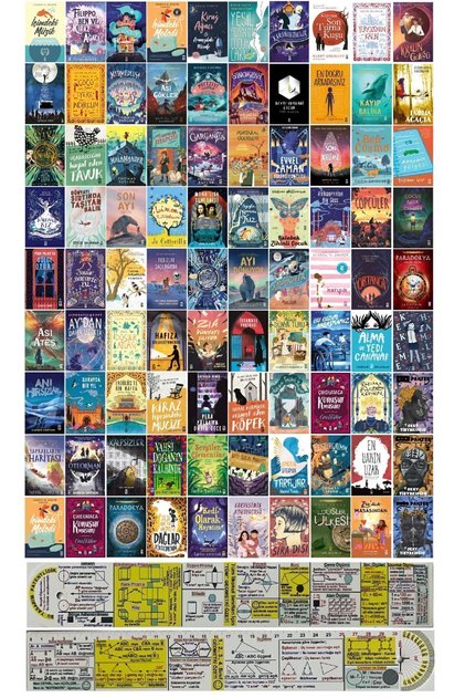 Fantastik-Macera-Eğlenceli Romanlar 90 Kitap Dev Set + Matematik Öğreten Cetvel