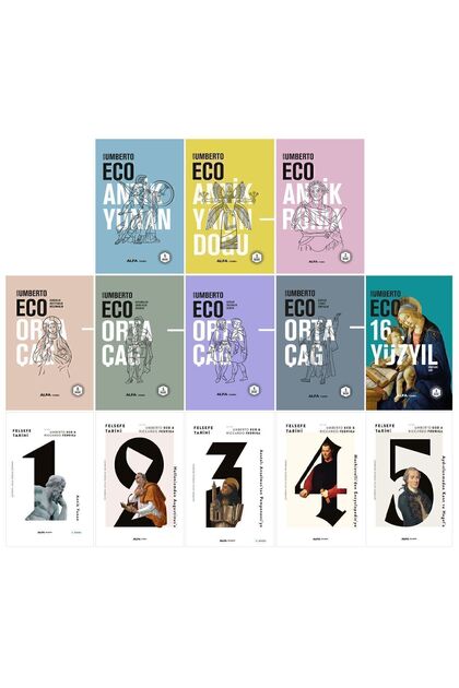 Alfa Yayınları Umberto Eco Tamamı Ciltli 13 Kitap Set/Felsefe