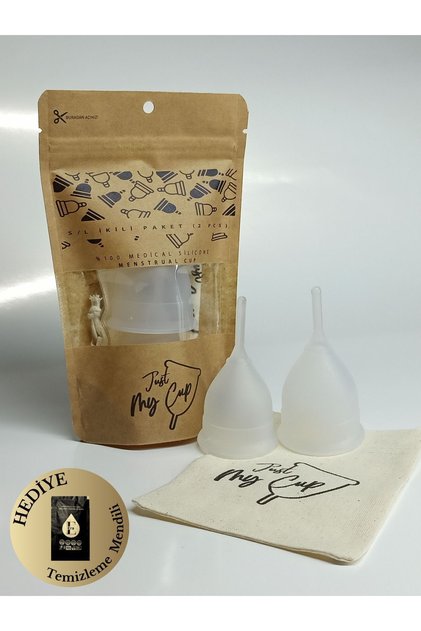 S/l Ikili Paket (2 Pcs) / Menstrual Cup (adet Kabı, Regl Kabı)