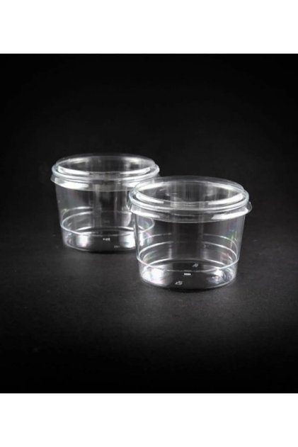 Plastic Round Bowl 250 Cc Bodega 15 Units-With Lid