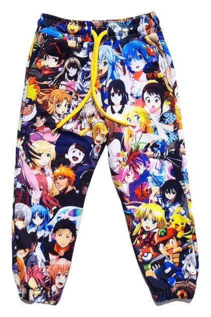 Kız Çocuk Anime Baskılı Iki Iplik Eşofman Alt