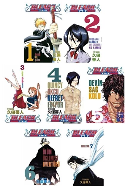 Gerekli Şeyler Yayıncılık Bleach 1-2-3-4-5-6-7. Ciltler Manga Seti
