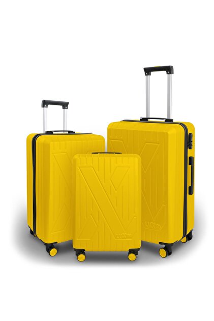 byLuxin Luxin Cage Abs Valiz 3 Lü Set Sarı - Fiyatı, Yorumları