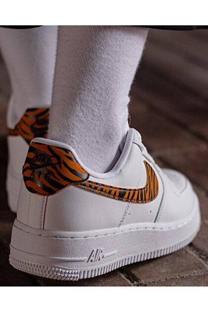Nike Air Force 1 07 AF1 Leather White Unisex Snaker Hakiki Deri