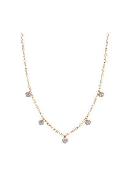 Easychıc Necklace Ed, Love In 925 Silver And Cubic Zirconia (rıch) (022_rose Gold Whıte Heart)