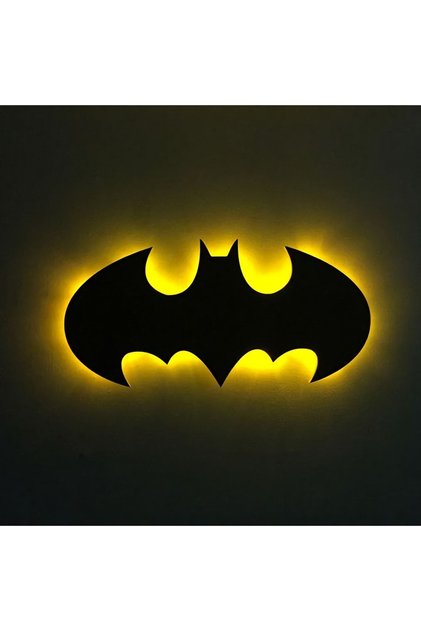 Ahşap Batman Duvar Aydınlatma Dekorasyon Ledli Duvar Dekoru