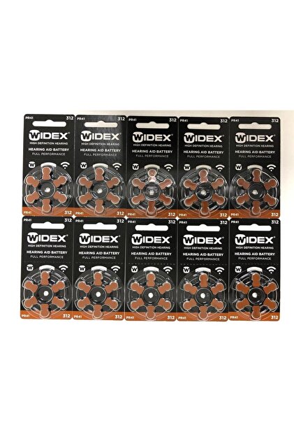 WİDEX Isitme Cihazi Pili - 10 Paket 312 Pil - Kulak Cihazi Pili