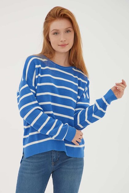 Striped Sweater Blue