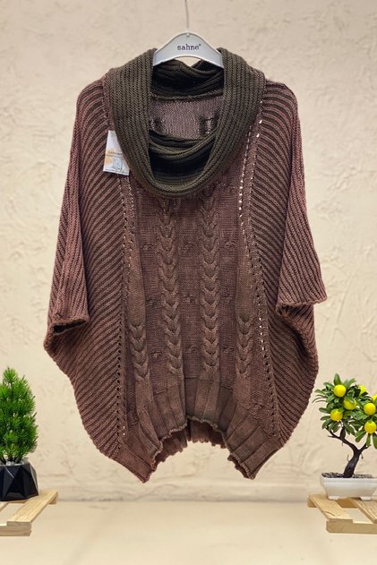 Openwork Short Sleeve Washed Knitwear Sweater